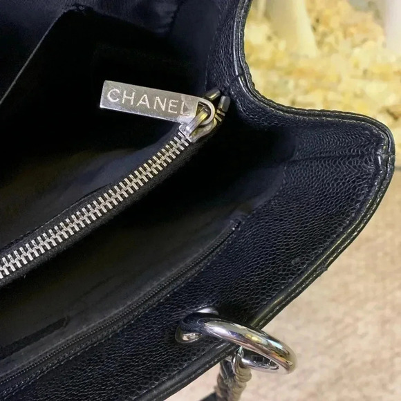 CHANEL Authentic Caviar GST 13" Grand Shopping Tote Bag w/Silver Hardware - Picture 9 of 16